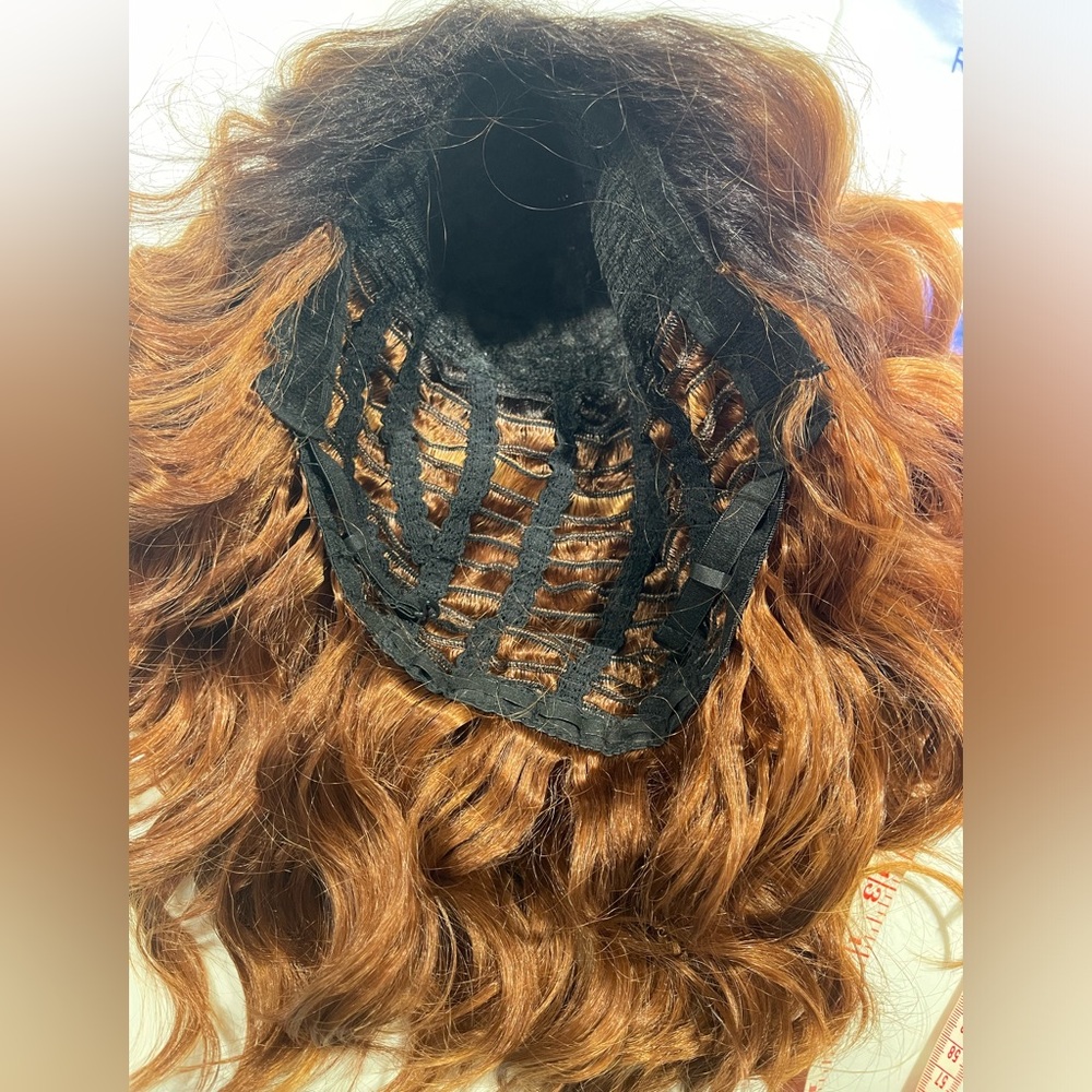 HAIR, 14” Wavy Bob, Free Part, Ombre Brown/Copper/Rust/Auburn - Picture 8 of 11